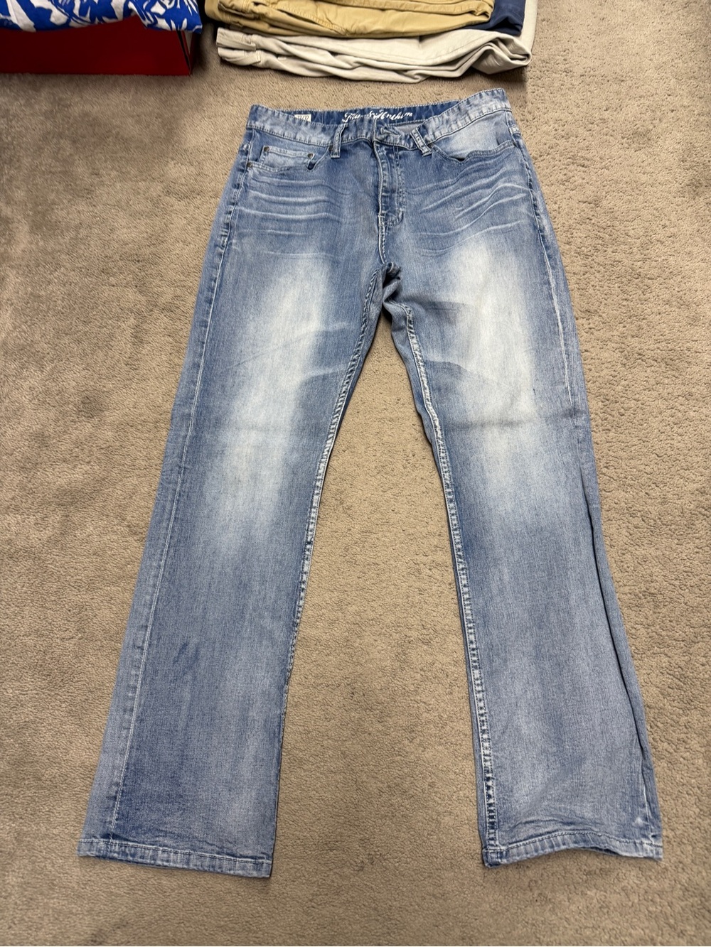 Men's Light Blue Bootcut Jeans 33x32